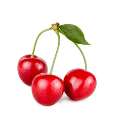 Sweet сherries isolated on a white background