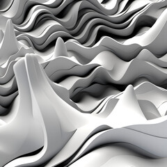 3dfractal geometry, waveform photorealistic surface modelling noa. Generative AI.