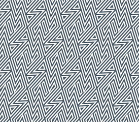 Seamless repeating pattern with concentric geometric shapes and zigzag lines. Black and white ethnic style. Striped graphic texture. Vector image for print, wallpaper, textile, fabric, and wrapping.