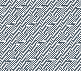 Seamless repeating pattern with concentric geometric shapes and zigzag lines. Black and white ethnic style. Striped graphic texture. Vector image for print, wallpaper, textile, fabric, and wrapping.