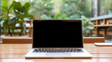 Laptop Mock up blank screen. Generative AI