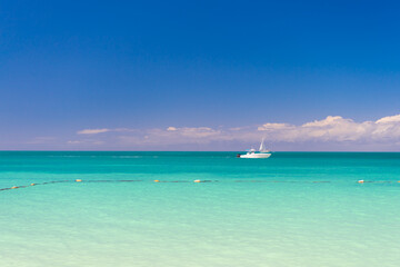 summer vacation yachting in blue water. summer vacation yachting at seascape.