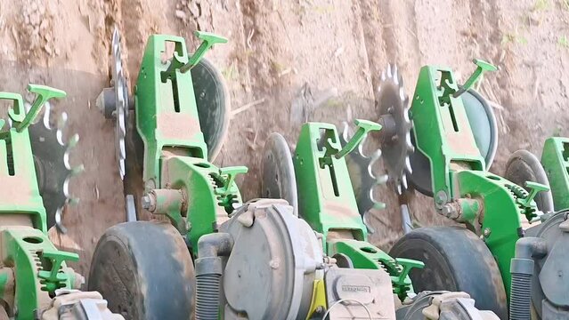 Farming Planter Close Up Slow Motion 1