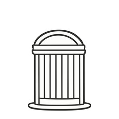 trash can icon. Hand Drawn cute trash can