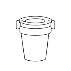 trash can icon. Hand Drawn cute trash can