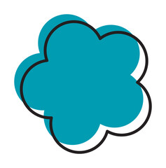 Trendy vector minimalist geometric line color basic flower element. Shape abstract figure bauhaus form. Retro style texture illustration. Modern design poster, cover, card design