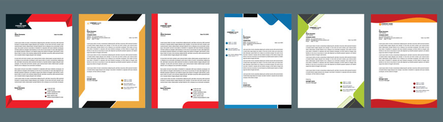 Abstract Business style letter head design templates for your project design.