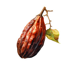 cocoa  in watercolor design isolated on transparent background