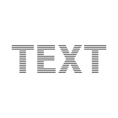 Vector typography with text latter