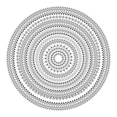 Fototapeta na wymiar Polynesian circle tattoo style mandala pattern vector illustration