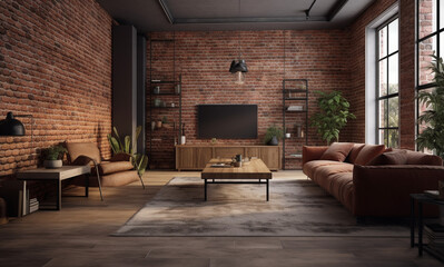 living room with fireplace