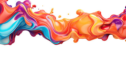 abstract frame border with swirls and twirls in vibrant colors, generative ai
