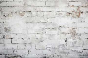 white brick wall with a rough texture. background Generative AI