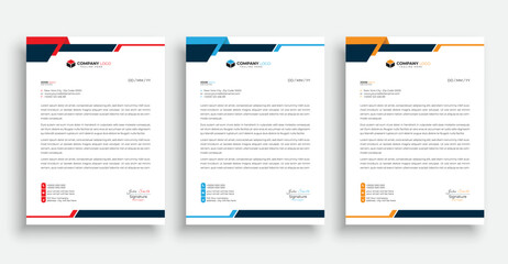 Free vector modern letterhead template design.