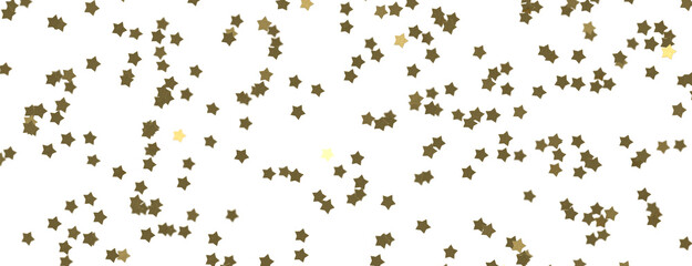 XMAS Stars - Holiday golden decoration, glitter frame isolated -