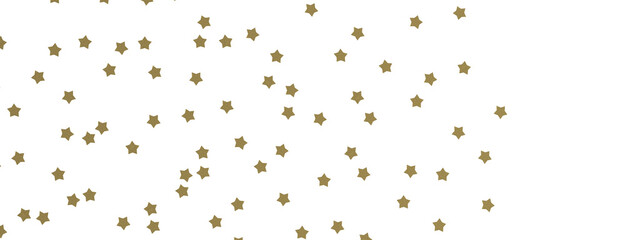 XMAS Stars - Holiday golden decoration, glitter frame isolated -