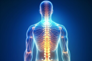 A diagram of a person's spine Generative AI