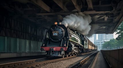 Experience the timeless allure of history as Pacific Steam Locomotive No. 850 chugs through Bangkok's vibrant railway!