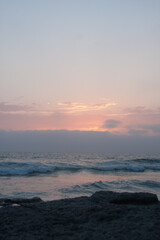 sunset over the ocean