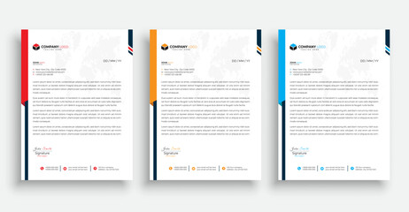 Free vector modern letterhead template design.