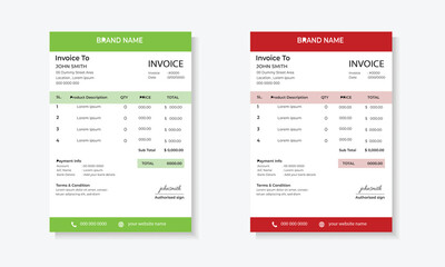 Simple Invoice Design Template 