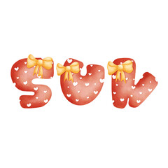 Sunday gift box font 