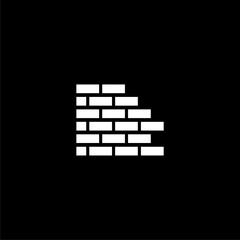Building and renovation outline icon isolated on black background 