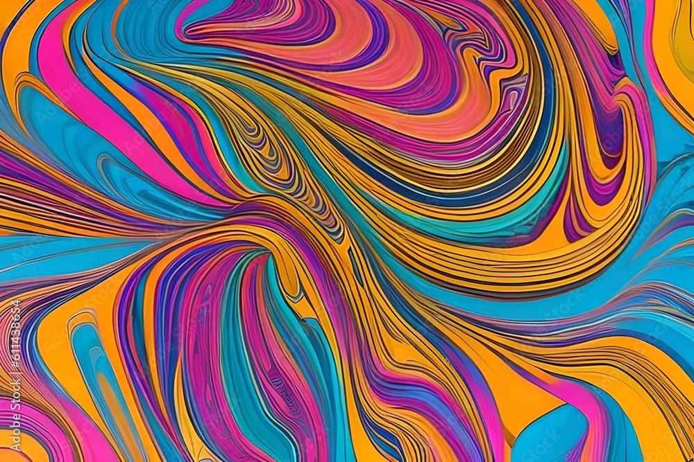 Poster a dynamic abstract background composed of intricate lines, patterns, and shapes that seem to dance a
