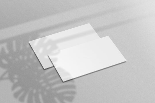 Modern business card mockup template with clipping path. Mock-up design for presentation branding, corporate identity, advertising, personal, stationery, graphic designers presentations. 3d Rendering.