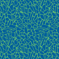 seamless neuron texture mosaic, abstract geometric pattern broken glass  blue