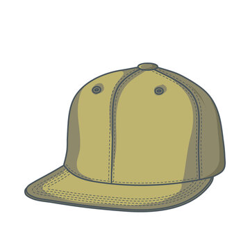 baseball cap. green cap isolated on a white background. Unisex voice accessory. Vector illustration