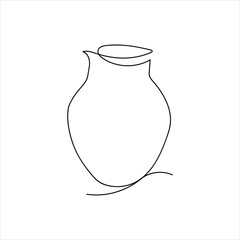 vases. Antique and modern tableware, ceramic bottle, museum exhibit, Greek art. line art. vector drawing. on a white background.
