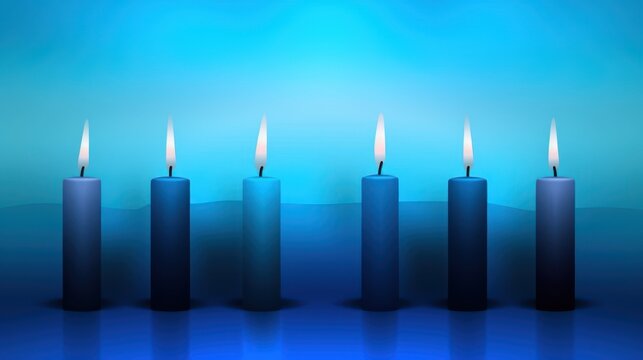 three candles on HD 8K wallpaper Stock Photographic Image