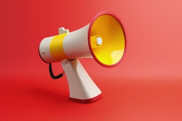 Megaphone on background, advertising and promotion concept, digital illustration. Generative AI