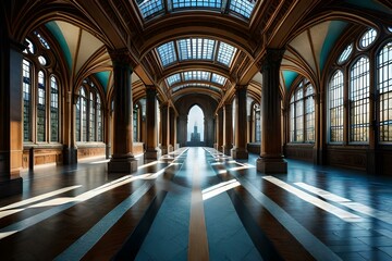 Fototapeta premium interior of the cathedral generative ai technology