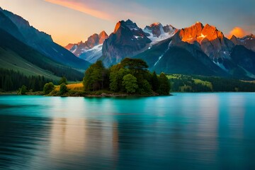 lake in the mountains