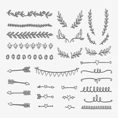 calligraphic design elements and page decoration