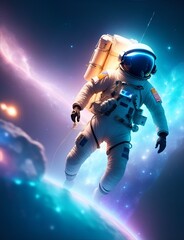 Fototapeta premium astronaut in space