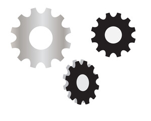Setting icon vector, Tools, Cog, Gear Sign Isolated on white background. Help options account concept. Trendy Flat style for graphic design, logo, Web site, social media, UI, mobile app, sprocket.