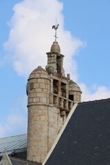 Fototapeta premium tower of the church in Brehat, France 