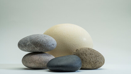 Fototapeta na wymiar zen stones and egg