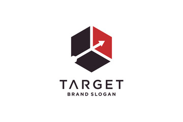 Target logo design with creative arrow concept