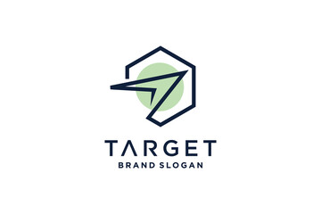 Target logo design with creative arrow concept