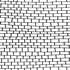 texture. Doodle bricks and engravings in the form of dots. Black and white illustration. Construction and construction.