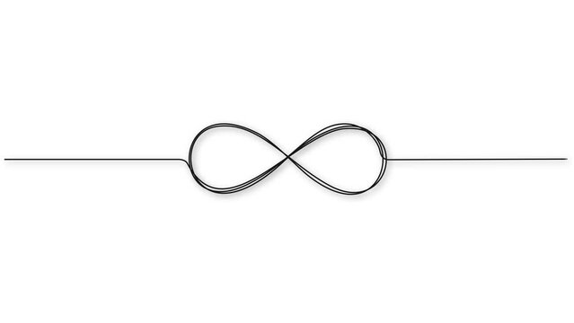 animated continuous single line drawing of infinity symbol, line art animation