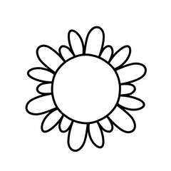 doodle outline sun icons