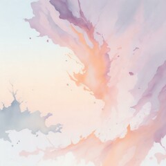 abstract watercolor background with clouds