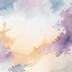 abstract watercolor background with clouds