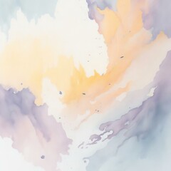 abstract watercolor background with clouds