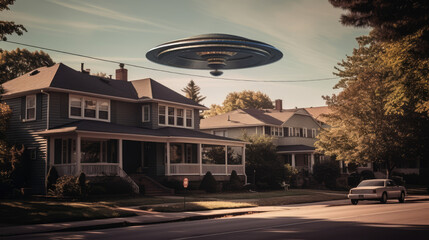 Mysterious UFO Visiting Earth  - Generative AI